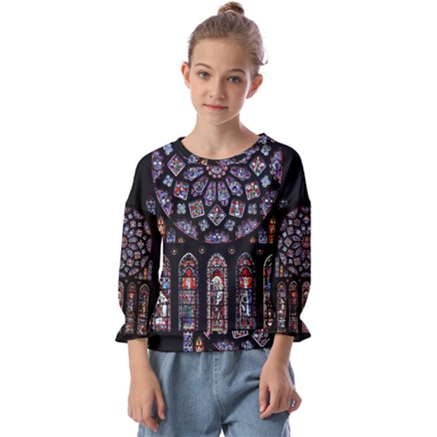 Photos Chartres Rosette Cathedral Kids  Cuff Sleeve Top by Bedest