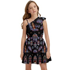 Photos Chartres Rosette Cathedral Kids  One Shoulder Party Dress by Bedest