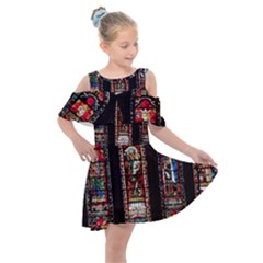 Photos Chartres Notre Dame Kids  Shoulder Cutout Chiffon Dress by Bedest