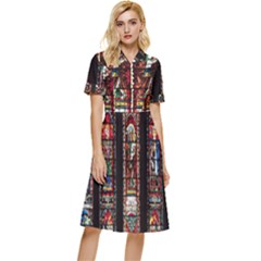 Photos Chartres Notre Dame Button Top Knee Length Dress by Bedest