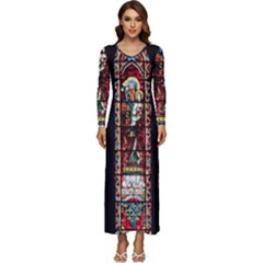 Photos Chartres Notre Dame Long Sleeve Longline Maxi Dress by Bedest