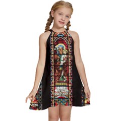 Photos Chartres Notre Dame Kids  Halter Collar Waist Tie Chiffon Dress by Bedest