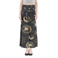 Star Colorful Christmas Abstract Full Length Maxi Skirt by Apen