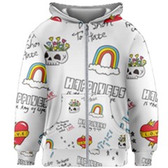 Abstract Fashion Background Suitable Fabric Printing Kids  Zipper Hoodie Without Drawstring by Apen