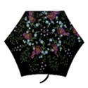 Embroidery Trend Floral Pattern Small Branches Herb Rose Mini Folding Umbrellas View1