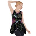 Embroidery Trend Floral Pattern Small Branches Herb Rose Side Drop Tank Tunic View1