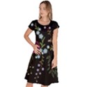 Embroidery Trend Floral Pattern Small Branches Herb Rose Classic Short Sleeve Dress View1