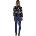 Embroidery Trend Floral Pattern Small Branches Herb Rose Women s Casual 3/4 Sleeve Spring Jacket View4