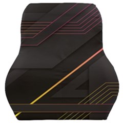 Gradient Geometric Shapes Dark Background Car Seat Back Cushion  by Apen