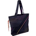 Gradient Geometric Shapes Dark Background Drawstring Tote Bag View2