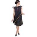 Gradient Geometric Shapes Dark Background Tie Up Tunic Dress View2