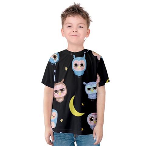 Cute Art Print Pattern Kids  Cotton T-shirt by Apen