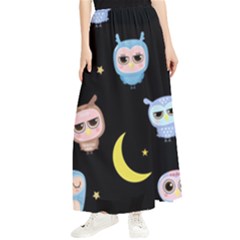 Cute Art Print Pattern Maxi Chiffon Skirt by Apen