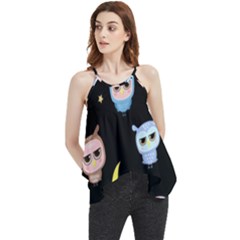 Cute Art Print Pattern Flowy Camisole Tank Top by Apen