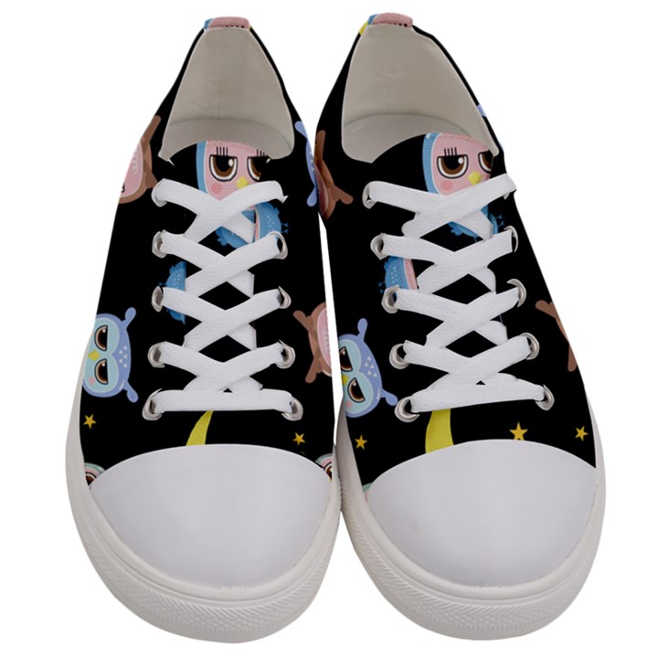 Cute Art Print Pattern Women s Low Top Canvas Sneakers