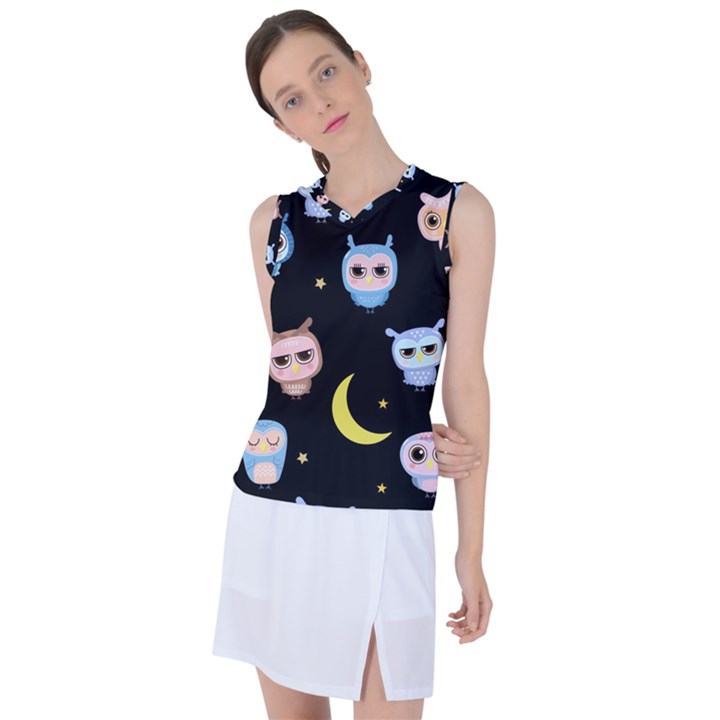 Cute Art Print Pattern Women s Sleeveless Sports Top