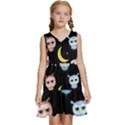 Cute Art Print Pattern Kids  Sleeveless Tiered Mini Dress View1