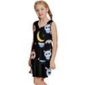 Cute Art Print Pattern Kids  Sleeveless Tiered Mini Dress View2