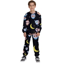 Cute Art Print Pattern Kids  Sweatshirt Set by Apen