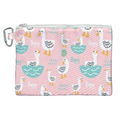 Cute Owl Doodles With Moon Star Seamless Pattern Canvas Cosmetic Bag (xl) by Apen