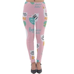 Cute Owl Doodles With Moon Star Seamless Pattern Lightweight Velour Leggings by Apen