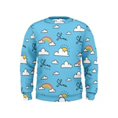 Sky Pattern Kids  Sweatshirt by Apen