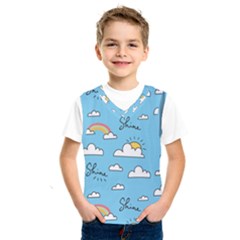 Sky Pattern Kids  Basketball Tank Top by Apen