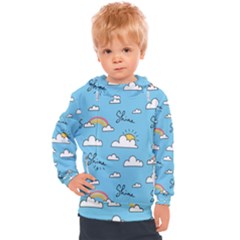 Sky Pattern Kids  Hooded Pullover by Apen