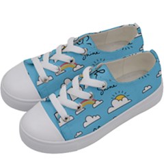 Sky Pattern Kids  Low Top Canvas Sneakers by Apen