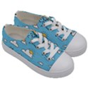 Sky Pattern Kids  Low Top Canvas Sneakers View3