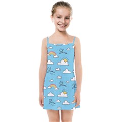 Seamless Pattern Vector Owl Cartoon With Bugs Kids  Summer Sun Dress