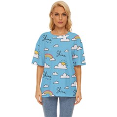 Sky Pattern Oversized Basic T-shirt by Apen