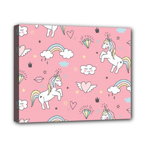 Cute Unicorn Seamless Pattern Canvas 10  X 8  (stretched) by Apen