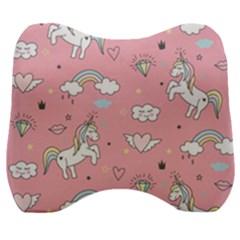 Cute Unicorn Seamless Pattern Velour Head Support Cushion by Apen