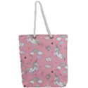 Cute Unicorn Seamless Pattern Full Print Rope Handle Tote (Large) View2