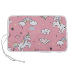 Cute Unicorn Seamless Pattern Pen Storage Case (m) by Apen