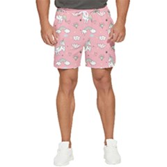 Cute Unicorn Seamless Pattern Men s Runner Shorts