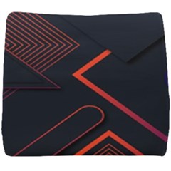 Gradient Geometric Shapes Dark Background Design Seat Cushion by Apen