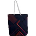 Gradient Geometric Shapes Dark Background Design Full Print Rope Handle Tote (Large) View2