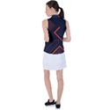 Gradient Geometric Shapes Dark Background Design Women s Sleeveless Polo T-Shirt View2