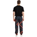 Gradient Geometric Shapes Dark Background Design Men s Elastic Waist Pants View2