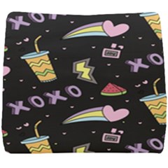 Cute Girl Things Seamless Background Seat Cushion by Apen