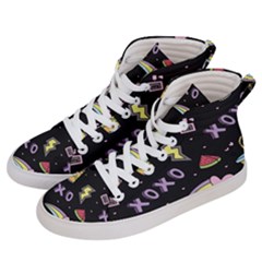 Cute Girl Things Seamless Background Women s Hi-top Skate Sneakers by Apen