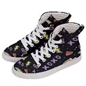 Cute Girl Things Seamless Background Women s Hi-Top Skate Sneakers View2