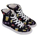 Cute Girl Things Seamless Background Women s Hi-Top Skate Sneakers View3