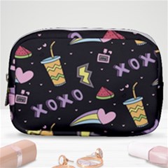 Cute Girl Things Seamless Background Make Up Pouch (small) by Apen