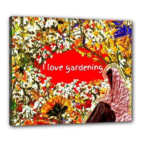 Garden Lover Canvas 24  X 20  (stretched) by TShirt44