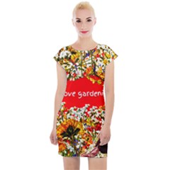 Garden Lover Cap Sleeve Bodycon Dress by TShirt44