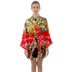 Garden Lover Long Sleeve Satin Kimono by TShirt44