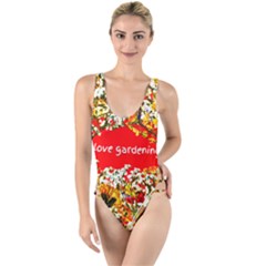 Garden Lover High Leg Strappy Swimsuit